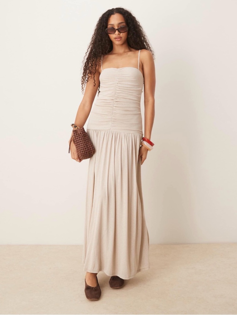 ASOS Ruched Maxi Dress